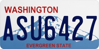 WA license plate ASU6427