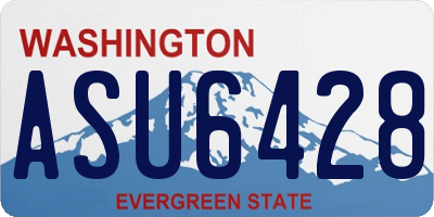 WA license plate ASU6428