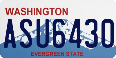 WA license plate ASU6430