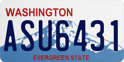WA license plate ASU6431