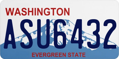 WA license plate ASU6432