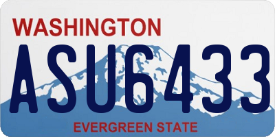 WA license plate ASU6433