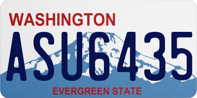 WA license plate ASU6435