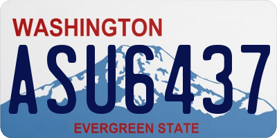 WA license plate ASU6437