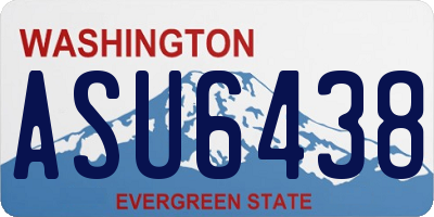 WA license plate ASU6438