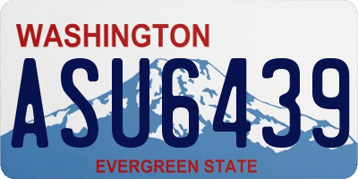 WA license plate ASU6439