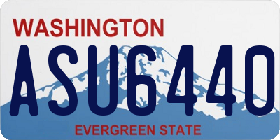 WA license plate ASU6440