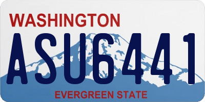 WA license plate ASU6441
