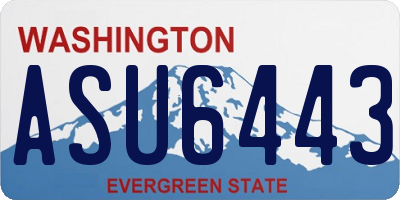 WA license plate ASU6443