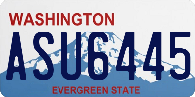 WA license plate ASU6445
