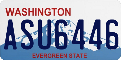WA license plate ASU6446
