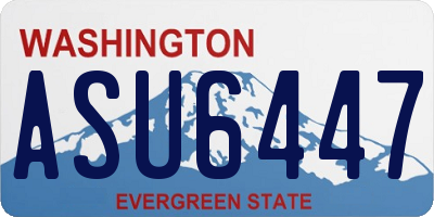 WA license plate ASU6447