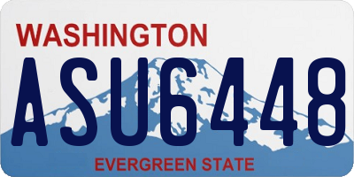 WA license plate ASU6448