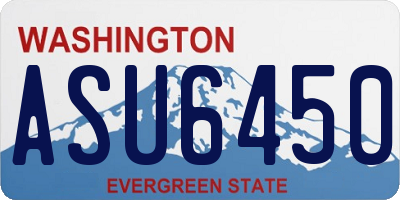 WA license plate ASU6450