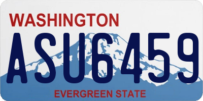 WA license plate ASU6459