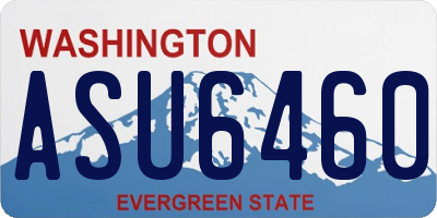 WA license plate ASU6460