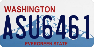 WA license plate ASU6461