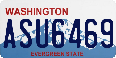 WA license plate ASU6469