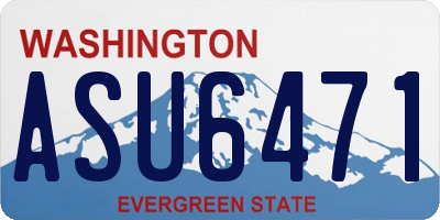 WA license plate ASU6471