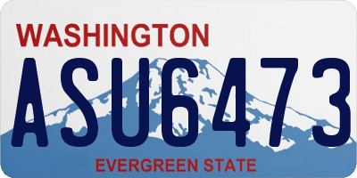 WA license plate ASU6473