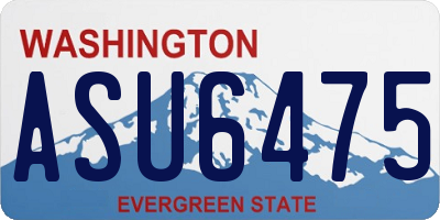 WA license plate ASU6475