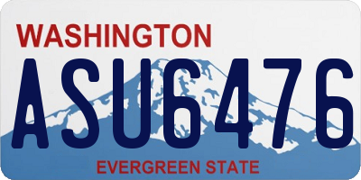 WA license plate ASU6476