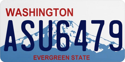 WA license plate ASU6479