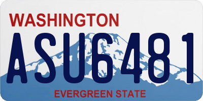 WA license plate ASU6481