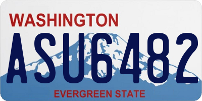 WA license plate ASU6482