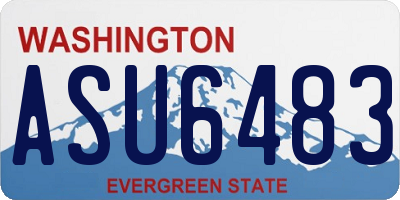 WA license plate ASU6483
