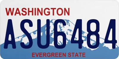 WA license plate ASU6484