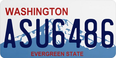 WA license plate ASU6486