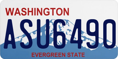 WA license plate ASU6490