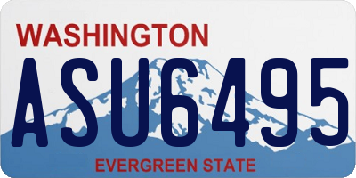 WA license plate ASU6495