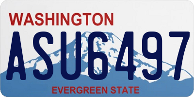WA license plate ASU6497