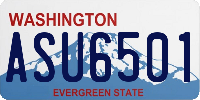 WA license plate ASU6501