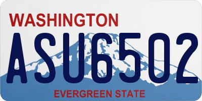 WA license plate ASU6502