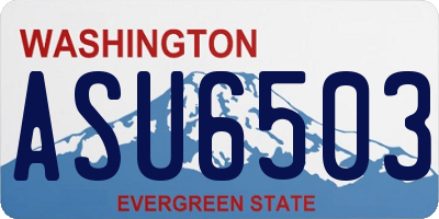 WA license plate ASU6503
