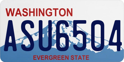 WA license plate ASU6504