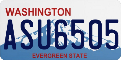 WA license plate ASU6505