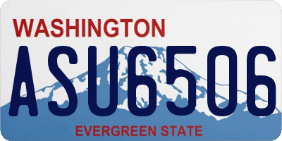 WA license plate ASU6506