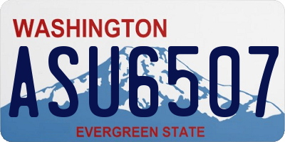 WA license plate ASU6507