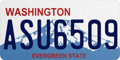 WA license plate ASU6509
