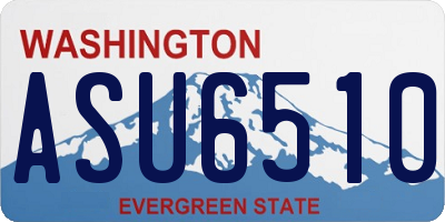 WA license plate ASU6510