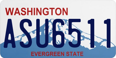 WA license plate ASU6511
