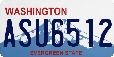 WA license plate ASU6512