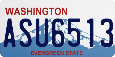 WA license plate ASU6513