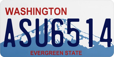 WA license plate ASU6514