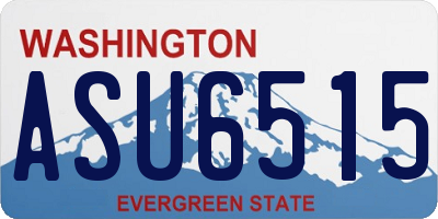 WA license plate ASU6515