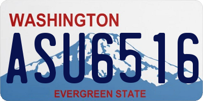 WA license plate ASU6516